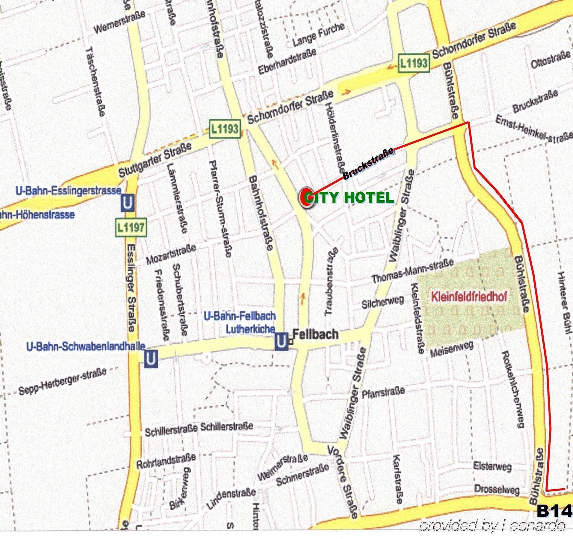 City Hotel Fellbach 24H Check-In Bagian luar foto